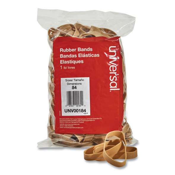 Rubber Bands, Size 84, 0.04" Gauge, Beige, 1 Lb Box, 155/pack