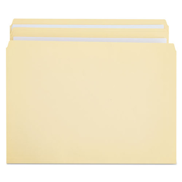 Double-ply Top Tab Manila File Folders, Straight Tab, Letter Size, 100/box