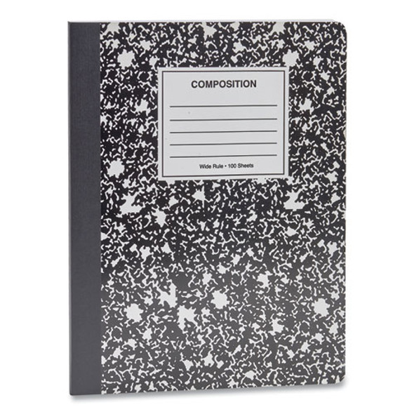 Composition Book, Wide/legal Rule, Black Marble Cover, 9.75 X 7.5, 100 Sheets - IVSUNV20930