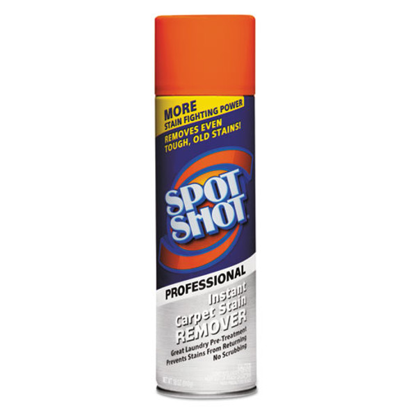 Spot Shot Professional Instant Carpet Stain Remover, 18oz Spray Can, 12/carton