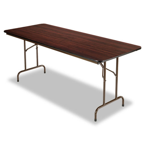 Wood Folding Table, Rectangular, 71 7/8w X 29 7/8d X 29 1/8h, Mahogany