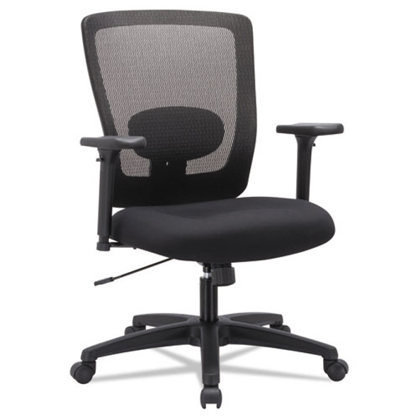 Alera Envy Series Mesh Mid-back Swivel/tilt Chair, Supports Up To 250 Lbs., Black Seat/black Back, Black Base