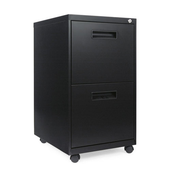 Two-drawer Metal Pedestal File, 14.96w X 19.29d X 27.75h, Black