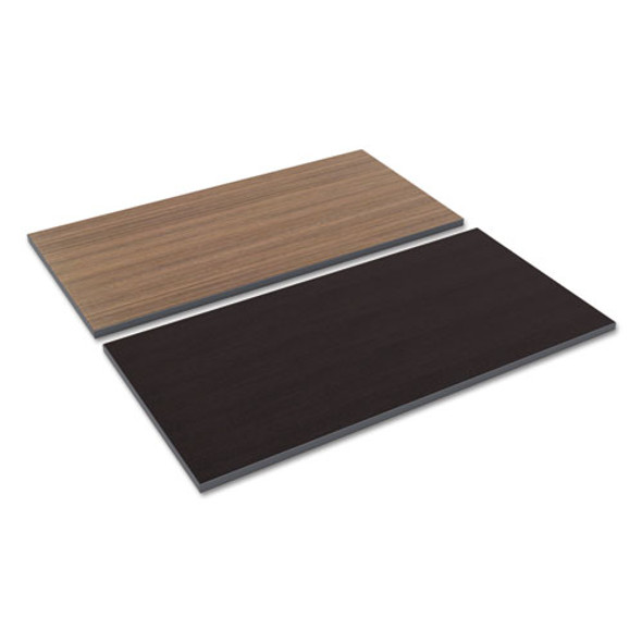 Reversible Laminate Table Top, Rectangular, 47 5/8w X 23 5/8d, Espresso/walnut