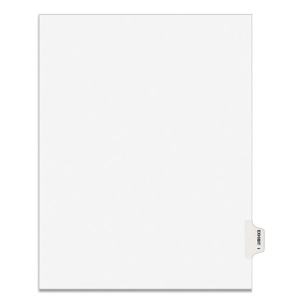 Avery-style Preprinted Legal Side Tab Divider, Exhibit I, Letter, White, 25/pack