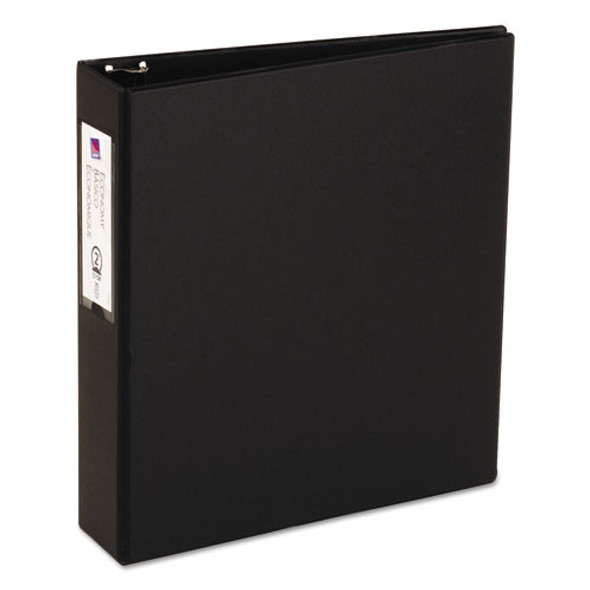 Economy Non-view Binder With Round Rings, 3 Rings, 2" Capacity, 11 X 8.5, Black - IVSAVE04501