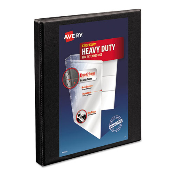 Heavy-duty Non Stick View Binder With Durahinge And Slant Rings, 3 Rings, 0.5" Capacity, 11 X 8.5, Black