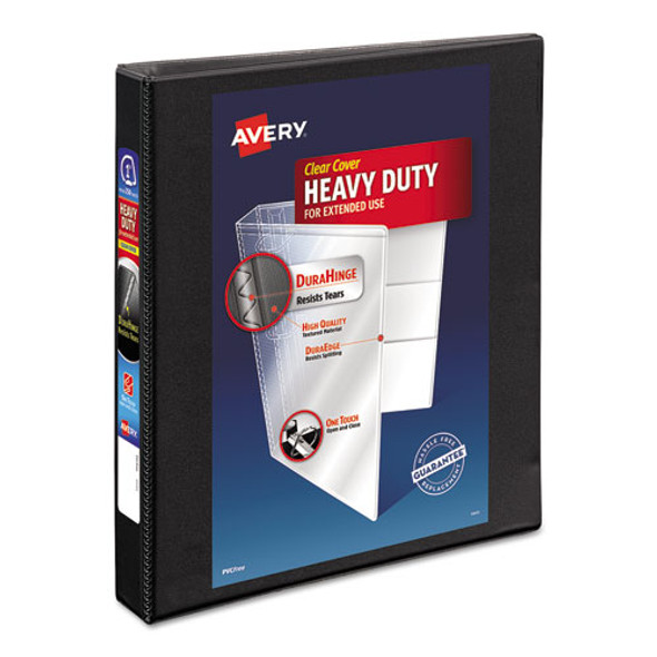 Heavy-duty Non Stick View Binder With Durahinge And Slant Rings, 3 Rings, 1" Capacity, 11 X 8.5, Black