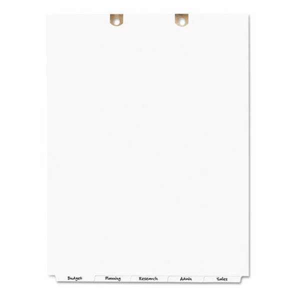 Write & Erase Tab Dividers For Classification Folders, Bottom Tab, 5-tab, Letter