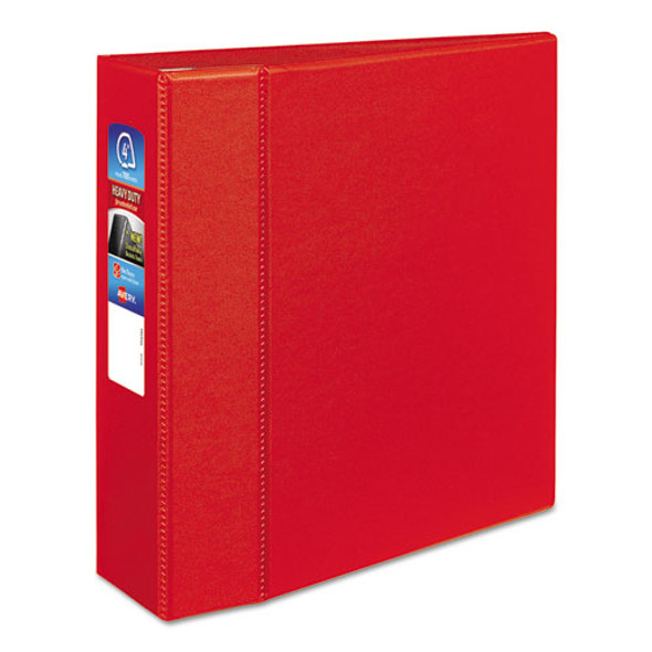 Heavy-duty Non-view Binder With Durahinge And Locking One Touch Ezd Rings, 3 Rings, 4" Capacity, 11 X 8.5, Red