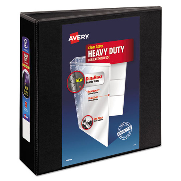 Heavy-duty View Binder With Durahinge And Locking One Touch Ezd Rings, 3 Rings, 3" Capacity, 11 X 8.5, Black