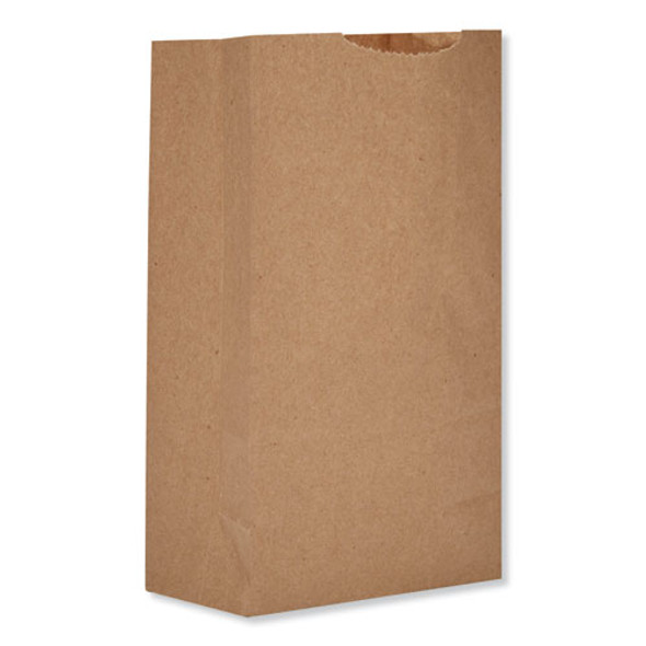 Grocery Paper Bags, 52 Lbs Capacity, #2, 8.13"w X 4.25"d X 9.75"h, Kraft, 500 Bags