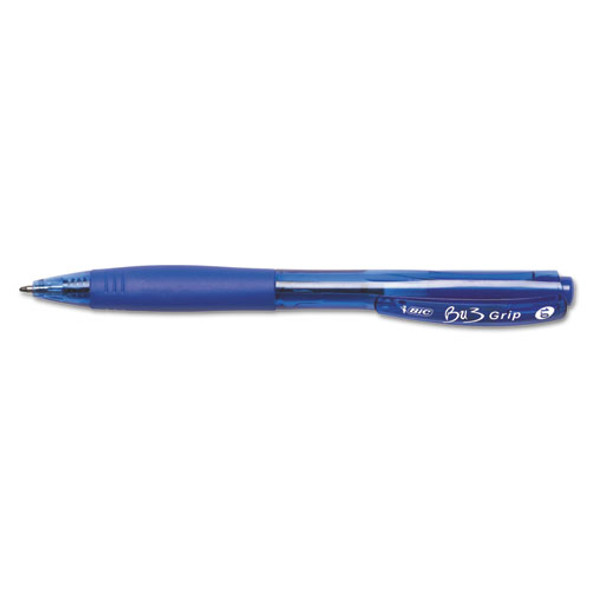 Bu3 Retractable Ballpoint Pen, Bold 1 Mm, Blue Ink/barrel, Dozen