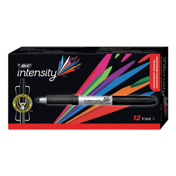 Intensity Permanent Marker, Fine Bullet Tip, Tuxedo Black, Dozen