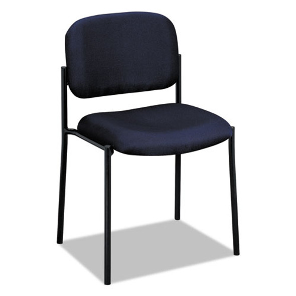 Vl606 Stacking Guest Chair Without Arms, Navy Seat/navy Back, Black Base