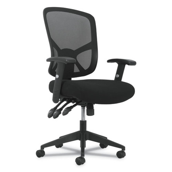 1-twenty-one High-back Task Chair, Supports Up To 250 Lbs., Black Seat/black Back, Black Base