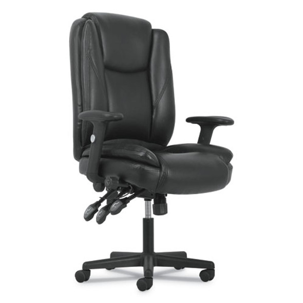 High-back Executive Chair, Supports Up To 225 Lbs., Black Seat/black Back, Black Base