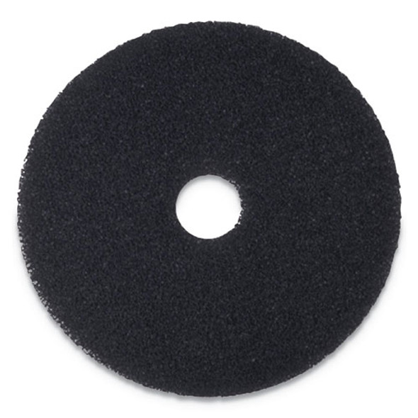 Stripping Floor Pads, 19" Diameter, Black, 5/carton