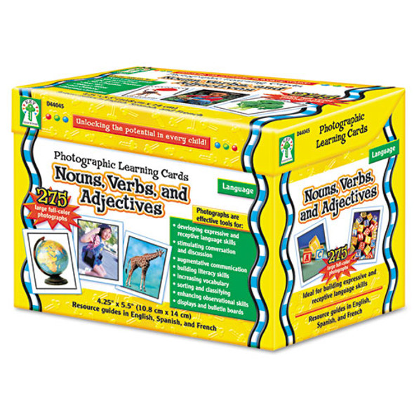 Photographic Learning Cards Boxed Set, Nouns/verbs/adjectives, Grades K-5