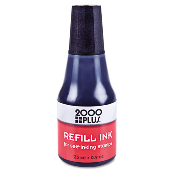 Self-inking Refill Ink, Black, 0.9 Oz. Bottle