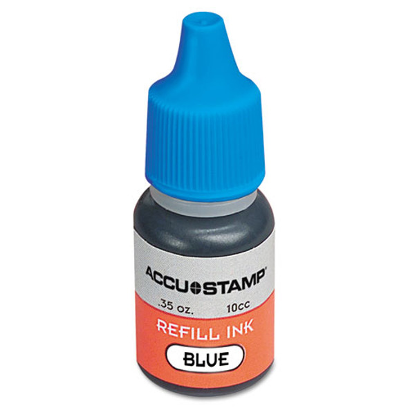 Accu-stamp Gel Ink Refill, Blue, 0.35 Oz Bottle