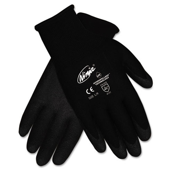 Ninja Hpt Pvc Coated Nylon Gloves, Large, Black, Pair - IVSCRWN9699L