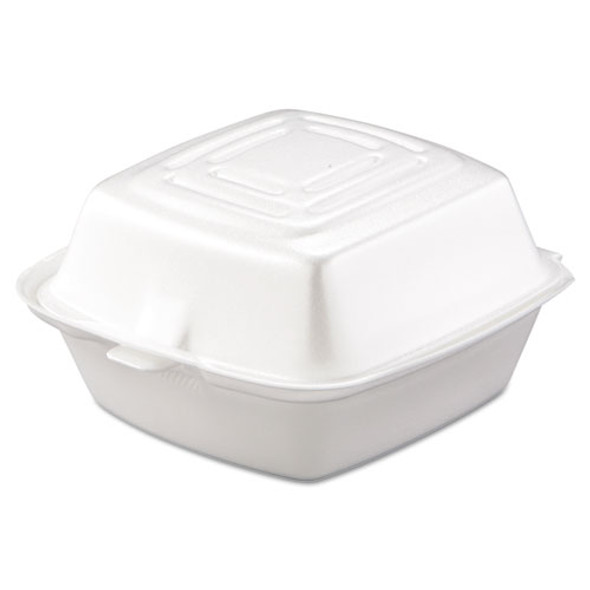 Carryout Food Container, Foam, 1-comp, 5 1/2 X 5 3/8 X 2 7/8, White, 500/carton