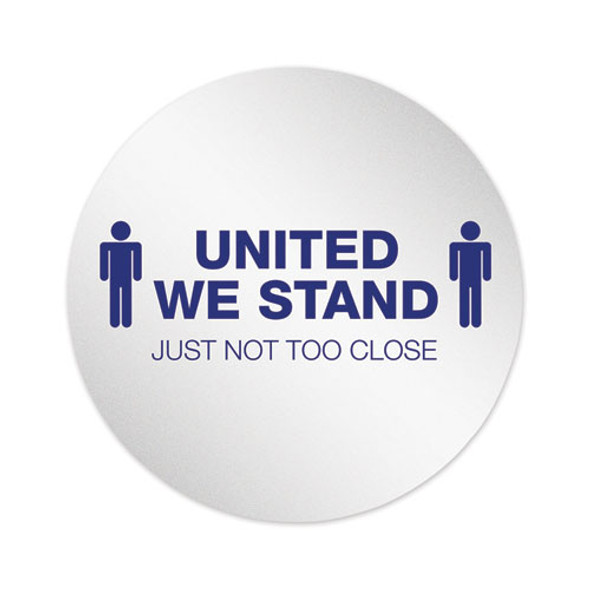 Personal Spacing Discs, United We Stand, 20" Dia, White/blue, 50/carton