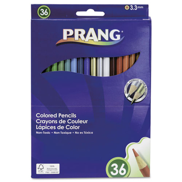 Colored Pencil Sets, 3.3 Mm, 2b (#1), Assorted Lead/barrel Colors, 36/pack