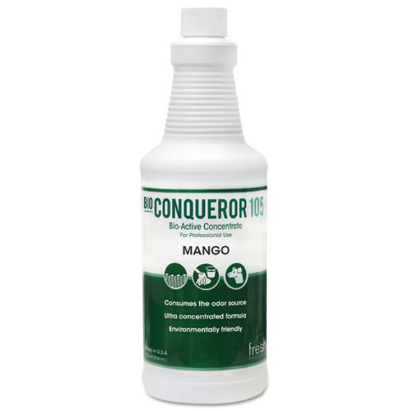 Bio Conqueror 105 Enzymatic Odor Counteractant Concentrate, Mango, 32 Oz, 12/carton