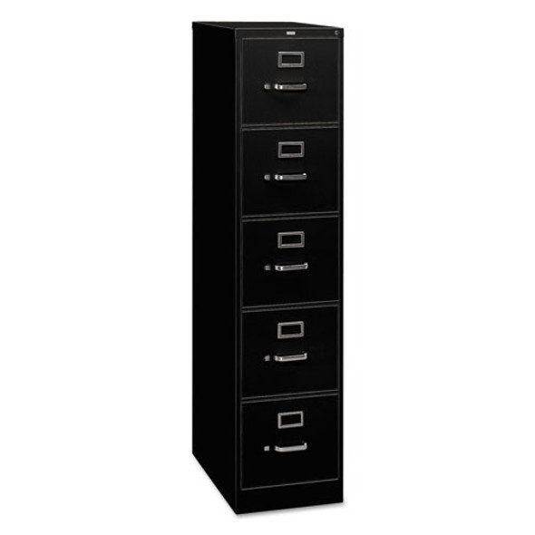 310 Series Five-drawer Full-suspension File, Legal, 18.25w X 26.5d X 60h, Black