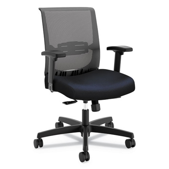 Convergence Mid-back Task Chair With Syncho-tilt Control/seat Slide, Supports Up To 275 Lbs, Navy Seat, Black Back/base