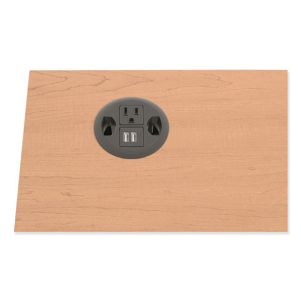 Usb Ac Power Hub Grommet, 3" Diameter, Black