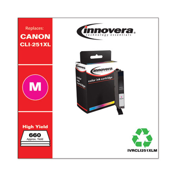 Remanufactured 6450b001 (cli-251xl) High-yield Ink, 660 Page-yield, Magenta