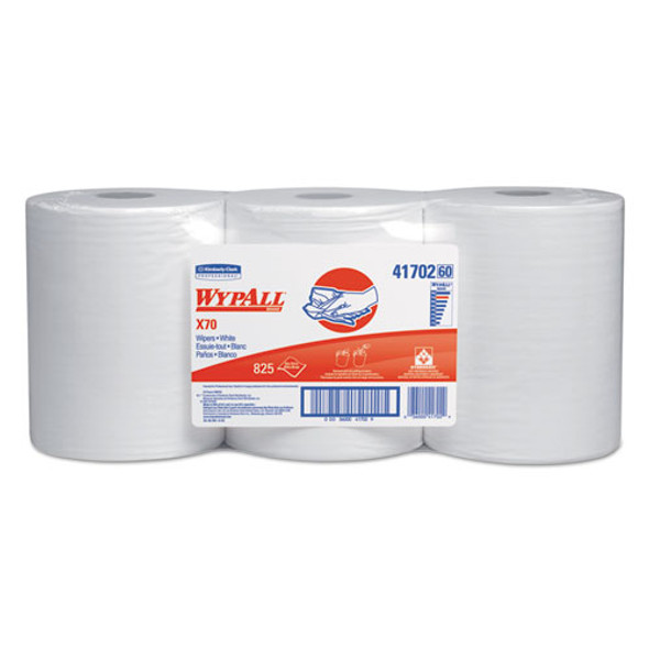 X70 Cloths, Center-pull, 9 4/5 X 13 2/5, White, 275/roll, 3 Rolls/carton