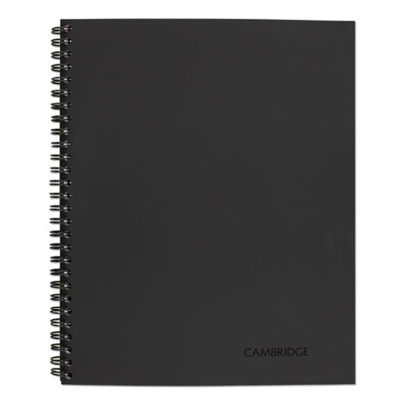 Wirebound Business Notebook, Wide/legal Rule, Black Cover, 11 X 8.5, 80 Sheets