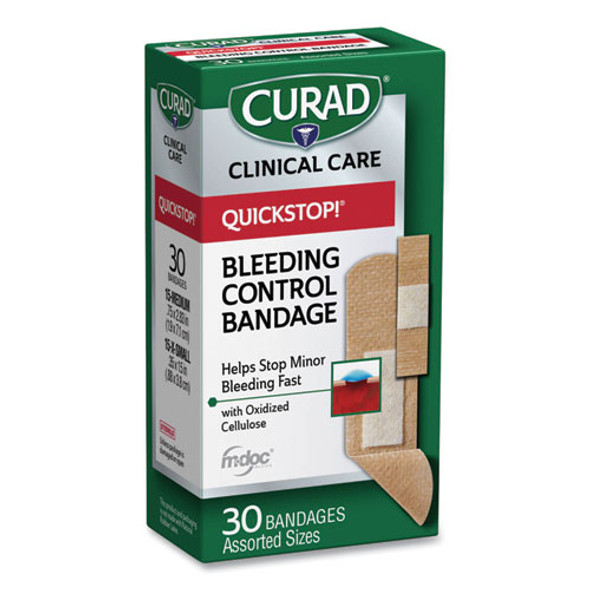Quickstop Flex Fabric Bandages, Assorted, 30/box