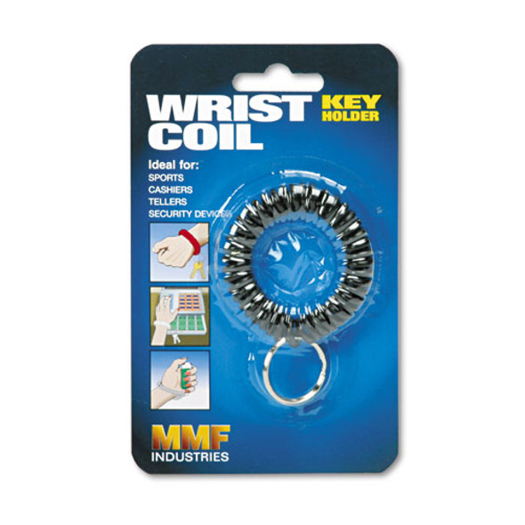 Wrist Coil With Key Ring, Black