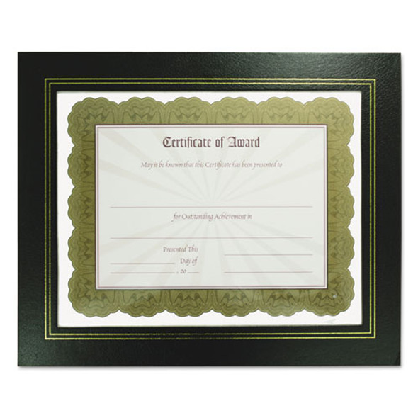 Leatherette Document Frame, 8-1/2 X 11, Black, Pack Of Two