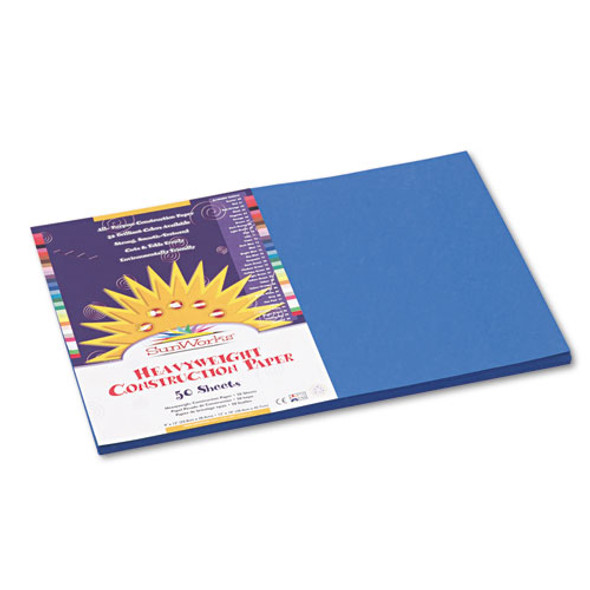 Construction Paper, 58lb, 12 X 18, Bright Blue, 50/pack