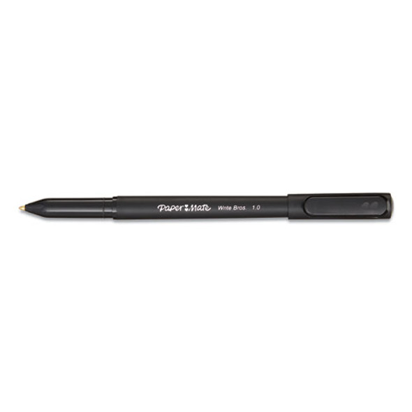 Write Bros. Stick Ballpoint Pen Value Pack, 1mm, Black Ink/barrel, 60/pack