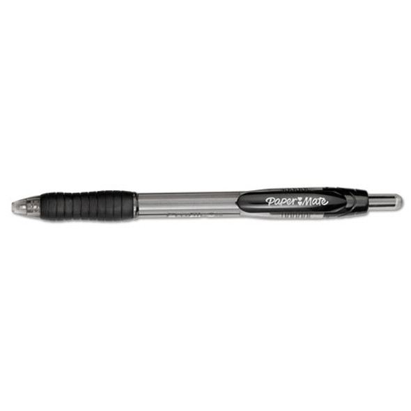 Profile Retractable Ballpoint Pen, Bold 1.4mm, Black Ink/barrel, Dozen