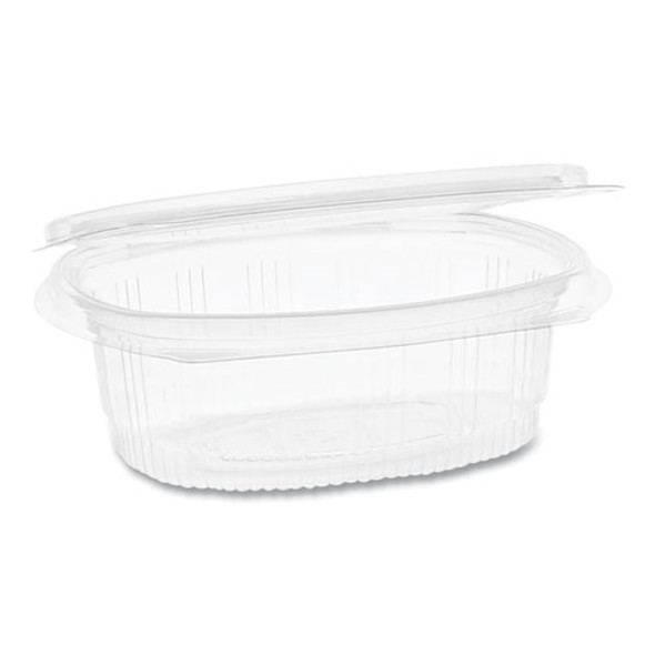 Earthchoice Pet Hinged Lid Deli Container, 4.92 X 5.87 X 1.89, 12 Oz, 1-compartment, Clear, 200/carton