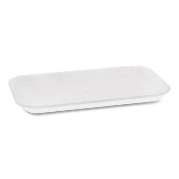 Supermarket Tray, #17, 1-compartment, 8.3 X 4.8 X 0.65, White, 1,000/carton