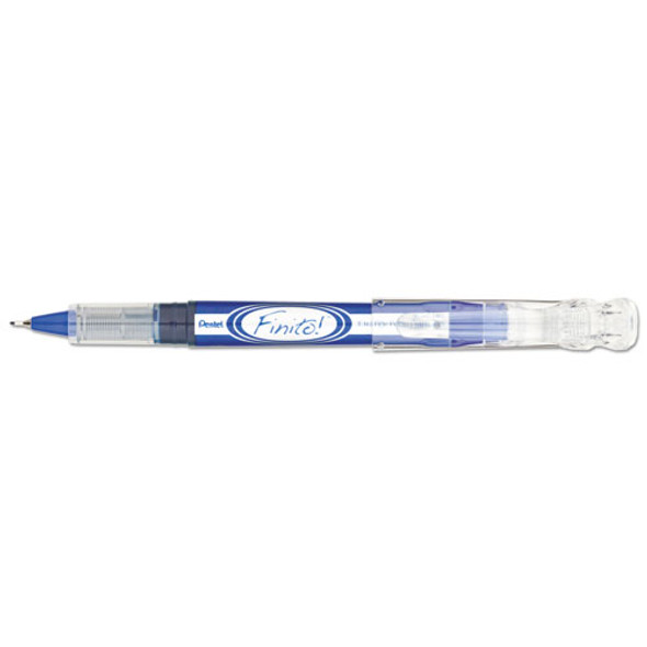 Finito! Stick Porous Point Pen, Extra-fine 0.4mm, Blue Ink, Blue/silver Barrel