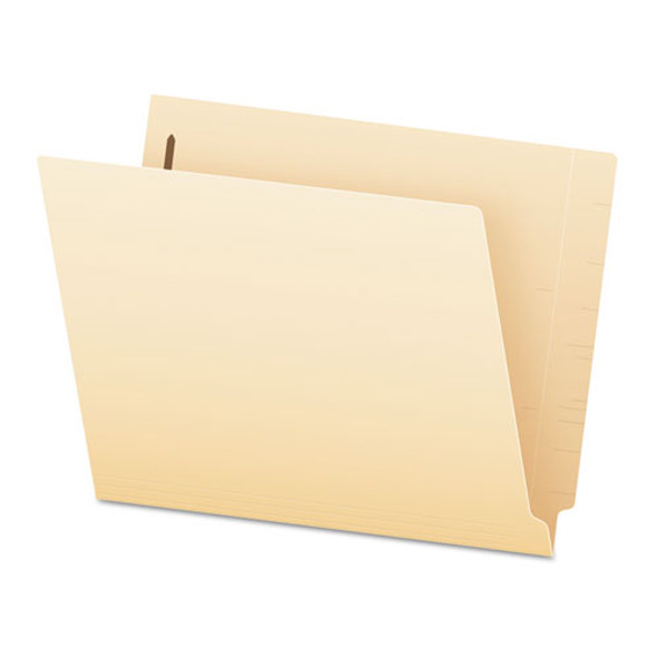 Smartshield End Tab 2-fastener Folders, Straight Tab, Letter Size, Manila, 50/box