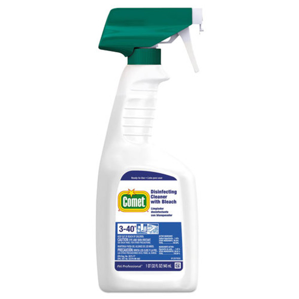 Disinfecting Cleaner W/bleach, 32 Oz, Plastic Spray Bottle, Fresh Scent, 8/carton