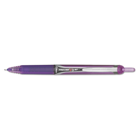 Precise V5rt Retractable Roller Ball Pen, 0.5mm, Purple Ink/barrel