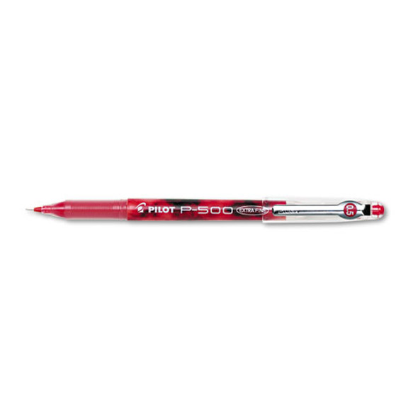 Precise P-500 Stick Gel Pen, Extra-fine 0.5mm, Red Ink/barrel, Dozen