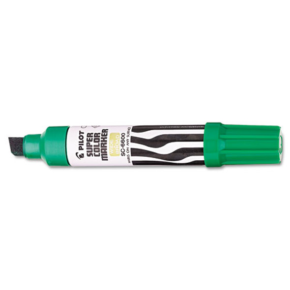 Jumbo Refillable Permanent Marker, Broad Chisel Tip, Green